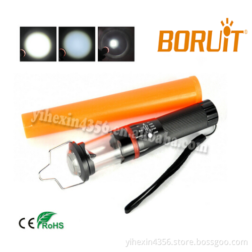 Multifunctional Led Flashlight Camping Light Traffic Light Zoomable Torch